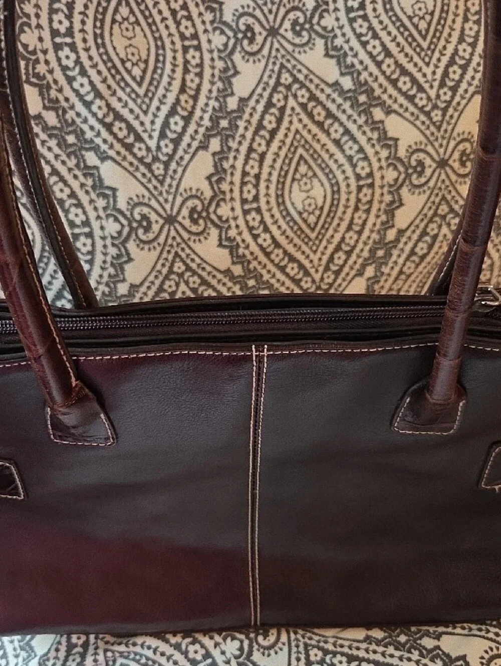 Franco Sarto Chocolate Brown Shoulder Bag with Buckle Detail